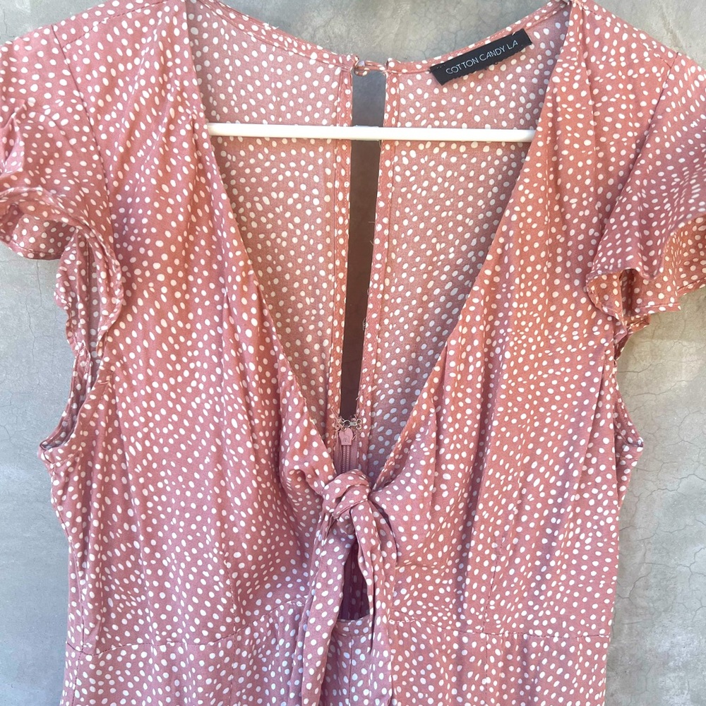 Cotton Candy LA polka dot jumpsuit size small